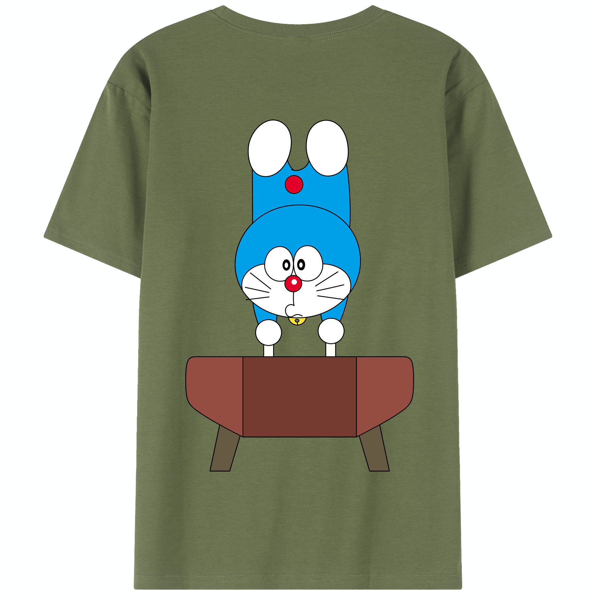 （画像用） ドラえもん Doraemon 綿100％半袖Tシャツ（背面プリント）